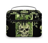 GFLFMXZW Trousse da viaggio per cosmetici, da donna, con motivo a bottiglia di veleno, borsa per il trucco, grande, organizer per trucchi, motivo bottiglia velenosa, 25 x 18 x 15 cm, borsa per