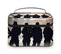GFLFMXZW Trousse da viaggio per cosmetici da donna, per il giorno delle forze armate, borsa per il trucco americana, grande borsa organizer per il trucco, borsa per la ricezione, giorno delle forze