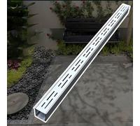 GFLPSQIA piovana scolo canaletta Kit di Drenaggio per Trincea Stretta E Sottile, Kit di Drenaggio Francese per Percorsi da Giardino/edifici Residenziali/paesaggistici(W x H 10 X 4cm)