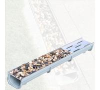 GFLPSQIA piovana scolo canaletta Kit di Drenaggio per Trincee Esterne da 10, 15, 20 E 30 Cm di Altezza, Fossato di Drenaggio Ad Alto Carico per Officina/Bagno di Fabbrica(100 X 15 X 10cm)