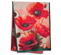 GFM® Sciarpa con stampa di fiori di papavero o sciarpa stile pashmina - Giorno della memoria, Popshl-64-premium Scialle, L