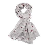 GFM® Sciarpa da donna con stampa di cani Jack Russell, primavera ed estate, per tutte le stagioni, JR-23-HLBH-Grigio, L