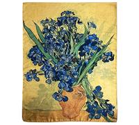 GFM® Sciarpa estiva basata sulla pittura di seta VSLK-Van Gogh-Iris Giallo