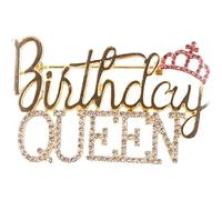 GFM Spilla con scritta "It's My Birthday or Birthday Queen", unisex, per ragazze e donne (Brch-BDAY-AA), Small, Metallo