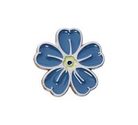 GFM Spilla floreale con scritta "Forget Me Not", per Natale, compleanno, festa della mamma, San Valentino, anniversario di matrimonio, giorno della memoria, Medio, Metallo