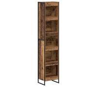 GFMGUEMV Libreria industriale in legno 80x30x155 cm con robuste gambe in acciaio per stabilità e look industriale moderno, design rettangolare massimizza lo spazio di archiviazione, ideale