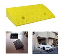 GFMODE Rampe per Marciapiedi, Piastra Gradino Pendenza Auto Passo 7cm 9cm 13cm 15cm 17cm 19cm Parcheggio Bicicletta Rampa A Gradini (Color : 49 * 40 * 17cm, Size : Yellow)