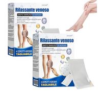 GFOUK Rilassante venoso CEROTTO TERAPEUTICO CON MICROAGHI, 4PCS Patch per Vene Varicose, Patch Riduce Le Vene Varicose,Cerotti Lenitivi per Le Gambe (2 Pezzi)
