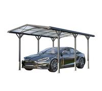 GFP 2,85x5,05m Tettoia per auto, antracite, con grondaie incluse - (GFPV00802)