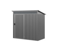 GFP Primeyard Casetta da giardino metallo 180x100x200 cm Armadio da esterno per attrezzi grigio