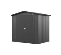 GFP Primeyard Casetta da Giardino Metallo 210x150x205 cm Armadio da Esterno per Attrezzi Antracite