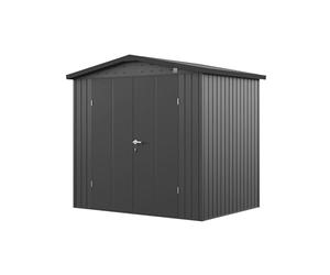 GFP Primeyard Casetta da Giardino Metallo 210x150x205 cm Armadio da Esterno per Attrezzi Antracite