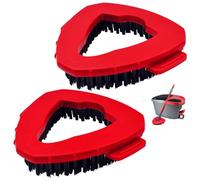GFRED 2 spazzole compatibili con Vileda Turbo Spin EasyWring multifunzione spazzola per pavimenti e piastrelle, setole in filo rigido