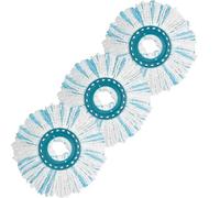 GFRED 3 mocio di ricambio compatibile con Leifheit Clean Twist Disc Mop Systèmes mop testa di ricambio in microfibra, molto assorbente, adatto per tutti i tipi di terreno (blu e bianco)