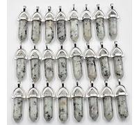 Gfsdjalkj 24pcs / Lot Naturale Tianshan Blue Stone Pendants for Gioielli Fai da Te Che Fa Accessori for Collana