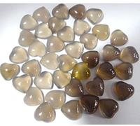 Gfsdjalkj 5. 0pcs 10 * 1 0mm Natural Gem Stone Tiger Eye Quartz Crystal Heart Heart Cabochon Ciondolo Adatto for Gioielli Fai da Te Fabbricazione di Collana Accessori (Metal Color : No.13)