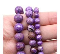 Gfsdjalkj Pietra Naturale Purple Sugilite Round Spacer Spacer Perline for Il processo di Gioielli Fai da Te Braccialetto da 15 "6 8 10 10 12mm Pick Dimensione Artigianato Fatto a Mano