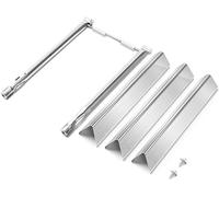 GFTIME 7635 Flavorizer Bars e 69785 tubi bruciatori di ricambio per Weber Spirit 200 Serie, Spirit I II E210 220, S210 220 (con pomelli anteriori del bruciatore), bruciatore di ricambio per Weber