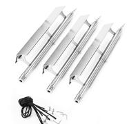 GFTIME Bruciatore universale da 31 cm a 45 cm, ricambio per Landmann, Enders, Campingaz, Outback, Taino, Tepro, Proficook, Barbecook, Bruciatori in acciaio inox e piastre riscaldanti, 3 pezzi