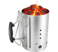 GFTIME Ciminiera di Accensione per Weber con Maniglia di Sicurezza,30 cm H e 19 cm Dia, Motorino d'avviamento, Accessorio per BBQ per Weber 7416, Barbecue ad Avvio rapido per Campeggio e grigliate.