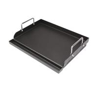 GFTIME Piastra per barbecue universale, 43 x 33 cm, Plancha per barbecue a gas e a carbone, griglia elettrica, superficie piatta, rivestimento antiaderente, grande piastra