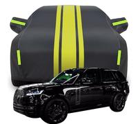 GFTTR Telo Copriauto per Range Rover First Edition, Telo Copriauto da Esterno, Coperture per Carrozzeria, Impermeabile Anti UV Anti Vento e Antipolvere,C-Black-Yellow