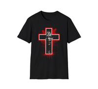 gfu6dle The Exorcist Raegan Cross T-Shirt Horror Movie Tee Scary Film Fan Gift Unisex Black 3XL