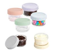 GFUEIGJ 6 contenitori da 50 ml con coperchio, per condimenti per insalata, Overnight Oats