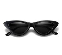 GFUIARA Occhiali da sole vintage Cat Eye per le donne classici retrò stretti Cat Eye Shades UV400 occhiali da sole di protezione, Nero , 50mm