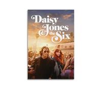 GFUWEWQEGUU Daisy Jones e i sei poster, stampa artistica da parete estetica decorativa vintage su tela per soggiorno e camera da letto, 20 x 30 cm, senza cornice, stile