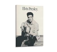 GFUWEWQEGUU Elvis Presley - Poster estetico decorativo da parete su tela, stile vintage, per soggiorno, camera da letto, 30 x 45 cm, con cornice