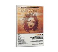 GFUWEWQEGUU Lauryn Hill - Poster decorativo da parete in stile vintage, motivo "La diseducazione di Lauryn Hill", per soggiorno e camera da letto, 60 x 90 cm, con cornice