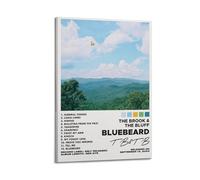 GFUWEWQEGUU Poster con album Bluebeard by The Brook & The Bluff, decorazione artistica da parete, stile vintage, per soggiorno, camera da letto, 50 x 75 cm, con cornice