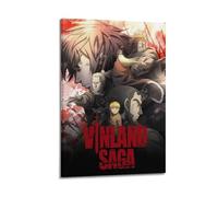 GFUWEWQEGUU Poster decorativo da parete a tema anime Vinland Saga1, stampa artistica da parete, stile vintage, su tela, per soggiorno, camera da letto, 30 x 45 cm, con cornice
