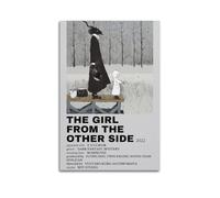 GFUWEWQEGUU Poster decorativo da parete con la ragazza dall'altra parte, stampa artistica da parete in stile vintage, per soggiorno, camera da letto, 50 x 75 cm, senza cornice