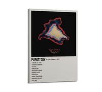 GFUWEWQEGUU Tyler - Poster decorativo da parete per bambini, motivo Purgatorio, decorazione artistica da parete, stile vintage, su tela, per soggiorno, camera da letto, 40 x 60 cm, con cornice