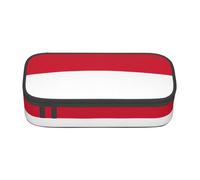 GFXEDSAH Astuccio con stampa bandiera di Monaco, elegante e funzionale, piccolo ma spazioso, ideale per viaggi o uso quotidiano, Nero , Taglia unica, Astuccio per trucchi