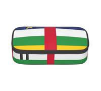 GFXEDSAH Astuccio elegante e funzionale con stampa bandiera dell'Africa centrale, piccolo ma spazioso, ideale per viaggi o uso quotidiano, Nero , Taglia unica, Astuccio per trucchi