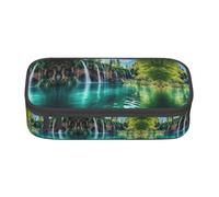 GFXEDSAH Astuccio elegante e funzionale con stampa del parco nazionale dei laghi di Plitvice, piccolo ma spazioso, ideale per viaggi o uso quotidiano, Nero , Taglia unica, Astuccio per trucchi