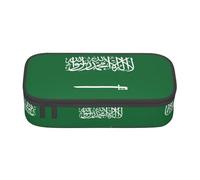GFXEDSAH Astuccio portamatite con stampa bandiera dell'Arabia Saudita, organizer in tessuto Oxford, astuccio multiuso per matite, Nero , Taglia unica, Custodia per chiave