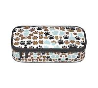 GFXEDSAH Astuccio portamatite con stampa di ossa di cane e zampe, astuccio organizer in tessuto Oxford, astuccio multiuso per matite, Nero , Taglia unica, Custodia per chiave