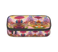GFXEDSAH Astuccio portapenne con stampa di Candy Land, astuccio organizer in tessuto Oxford, astuccio multiuso per matite, Nero , Taglia unica, Custodia per chiave