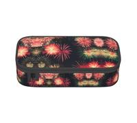 GFXEDSAH Bella stampa fuochi d'artificio elegante e funzionale astuccio, piccolo ma spazioso, ideale per viaggi o uso quotidiano, Nero , Taglia unica, Astuccio per trucchi