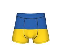 GFXEDSAH Biancheria intima da uomo con stampa bandiera dell'Ucraina, boxer versatili, scelta perfetta per la moda maschile, Nero , L