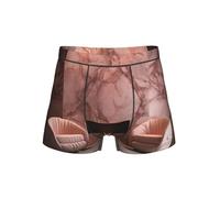 GFXEDSAH Biancheria intima da uomo con stampa marmo oro rosa, boxer versatili, scelta perfetta per la moda maschile, Nero , L