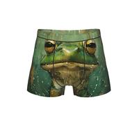 GFXEDSAH Biancheria intima da uomo con stampa rana e pioggia, boxer versatili, scelta perfetta per la moda da uomo, Nero , 4XL