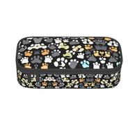 GFXEDSAH Dog Paw Prints 2-Standard-Scale-2_00x Stampa Astuccio elegante e funzionale, piccolo ma spazioso, ideale per viaggi o uso quotidiano, Nero , Taglia unica, Astuccio per trucchi