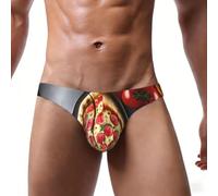 GFXEDSAH Intimo degli slip degli uomini della stampa della pizza grande con | Biancheria intima grande della stampa della pizza con il sacchetto di U per l'usura quotidiana di viaggio