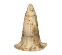 GFXEDSAH Mantello con cappuccio con stampa di api e fiori rurali, mantello medievale con comodo cappuccio, perfetto per giochi di ruolo e feste