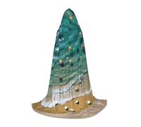 GFXEDSAH Mantello con cappuccio con stampa paesaggio di conchiglie sulla spiaggia, mantello medievale con comodo cappuccio, perfetto per giochi di ruolo e feste